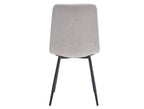 Silla tapizada Beire capitoné en tela repelente al agua - Beige Claro