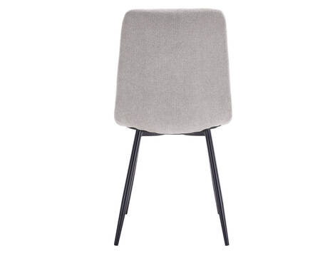 Silla tapizada Beire capitoné en tela repelente al agua - Beige Claro