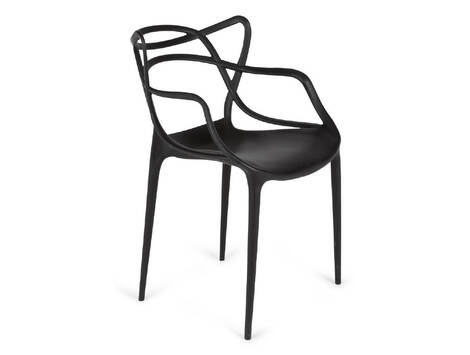 Silla apilable Valtierra de polipropileno - Negro