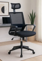 Silla de oficina Ansoáin ergonómica con reposacabezas