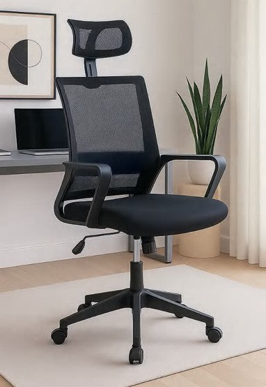 Silla de oficina Ansoáin ergonómica con reposacabezas