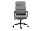 Silla de oficina Beriáin de polipiel gris, respaldo alto