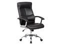 Silla de oficina Mutilva con apoyo lumbar, polipiel negra