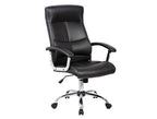 Silla de oficina Mutilva con apoyo lumbar, polipiel negra
