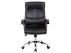 Silla de oficina Mutilva con apoyo lumbar, polipiel negra