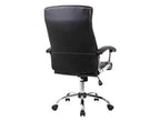 Silla de oficina Mutilva con apoyo lumbar, polipiel negra