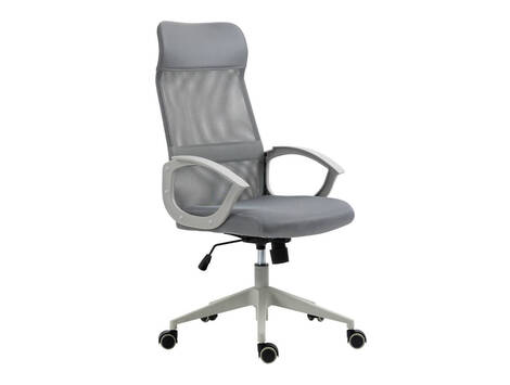 Silla de oficina Olaz ergonómica, respaldo alto y basculante - Gris