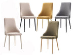 Silla tapizada Izaba en tela Barrel easy clean con ribete