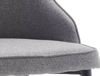 Silla tapizada Izaba en tela Barrel easy clean con ribete