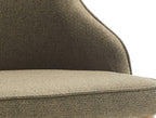 Silla tapizada Izaba en tela Barrel easy clean con ribete - Verde / Crema