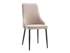 Silla tapizada Izaba en tela Barrel easy clean con ribete - Beige Tostado / Negra