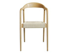 Silla Ibero de madera de fresno con asiento encordado