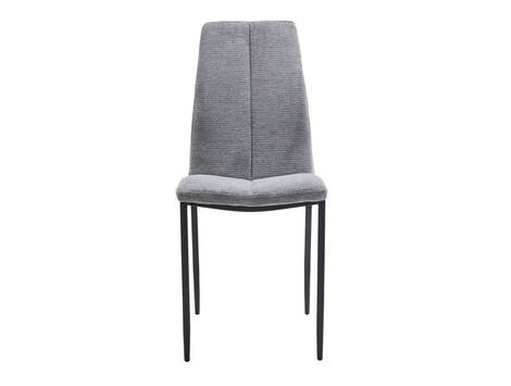 Silla tapizada Ruesta en tela repelente al agua, patas cuadradas - Gris