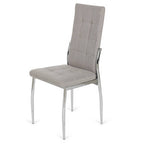 Silla tapizada Sada capitoné, pack de 6 - Piedra