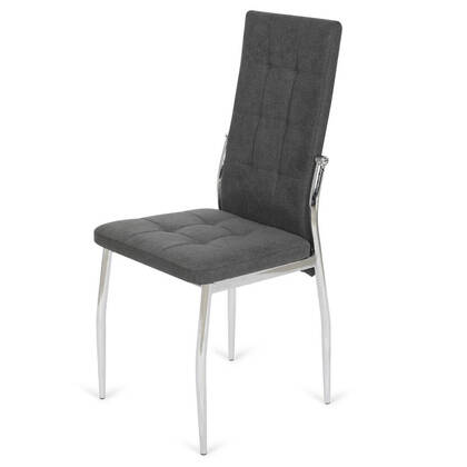 Silla tapizada Sada capitoné, pack de 6 - Gris