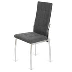 Silla tapizada Sada capitoné, pack de 6 - Gris