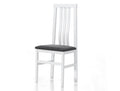 Silla Torralba de madera de haya con asiento tapizado - Blanco