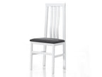 Silla Torralba de madera de haya con asiento tapizado - Blanco