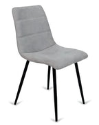 Silla tapizada Barillas en tela Lido con dobles costuras - Gris