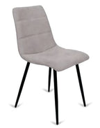 Silla tapizada Barillas en tela Lido con dobles costuras - Beige