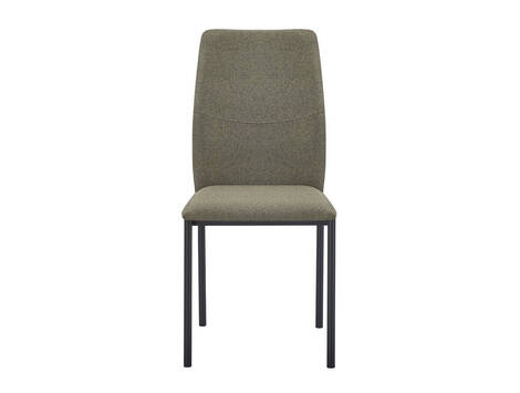 Silla tapizada Bargota en tela easy clean con patas negras - Verde