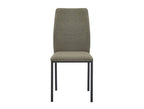Silla tapizada Bargota en tela easy clean con patas negras - Verde