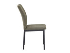 Silla tapizada Bargota en tela easy clean con patas negras