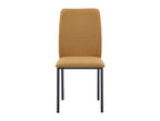 Silla tapizada Bargota en tela easy clean con patas negras - Dorado