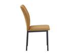 Silla tapizada Bargota en tela easy clean con patas negras