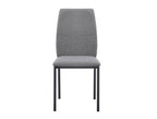 Silla tapizada Bargota en tela easy clean con patas negras - Gris