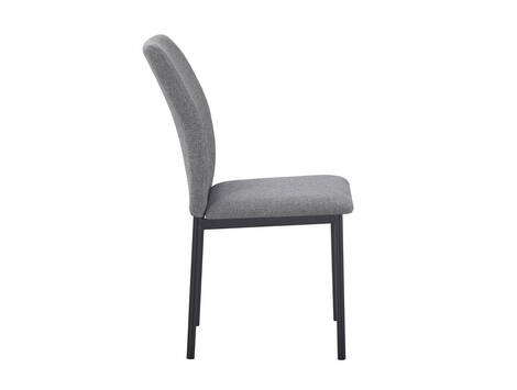 Silla tapizada Bargota en tela easy clean con patas negras