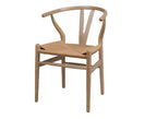 Silla Eraul de madera de fresno con asiento encordado - Natural
