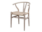 Silla Eraul de madera de fresno con asiento encordado