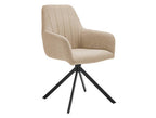 Sillón giratorio Garínoain 360º en tela easy clean - Beige Tostado