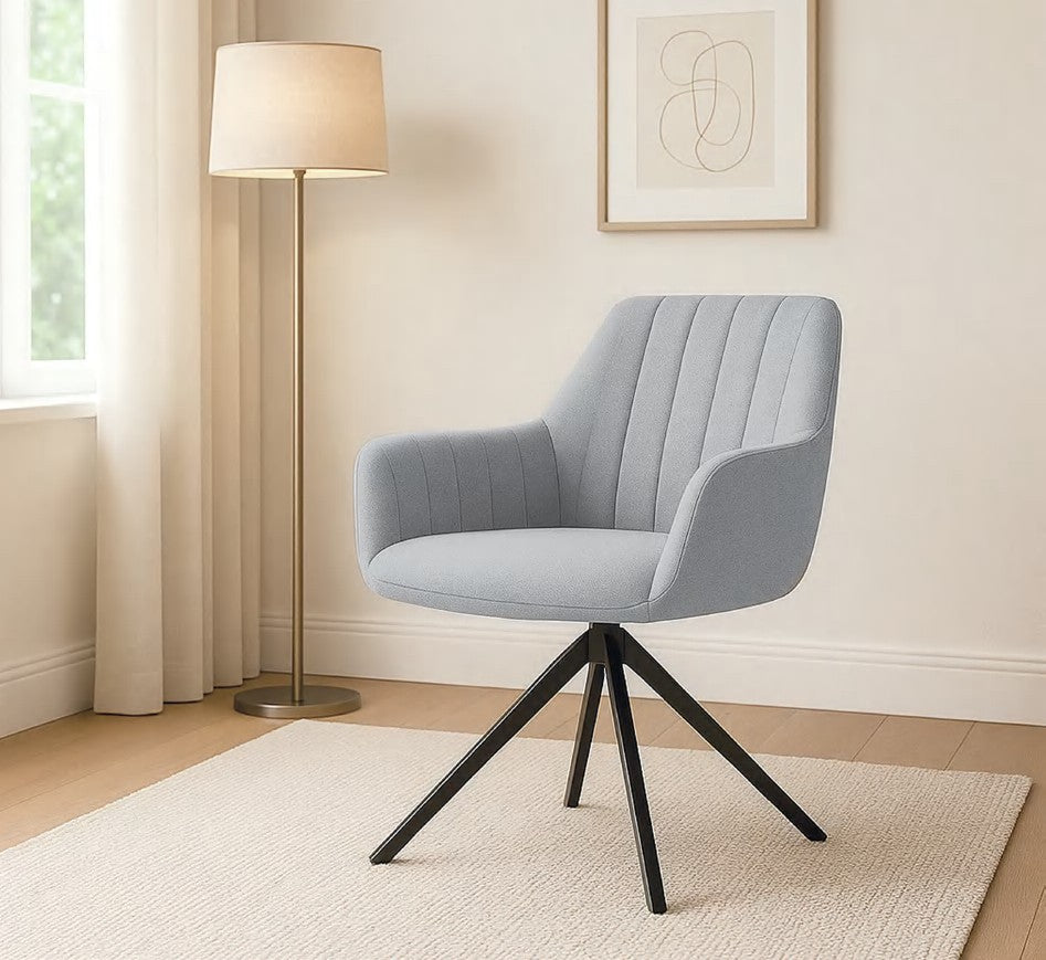 Sillón giratorio Garínoain 360º en tela easy clean