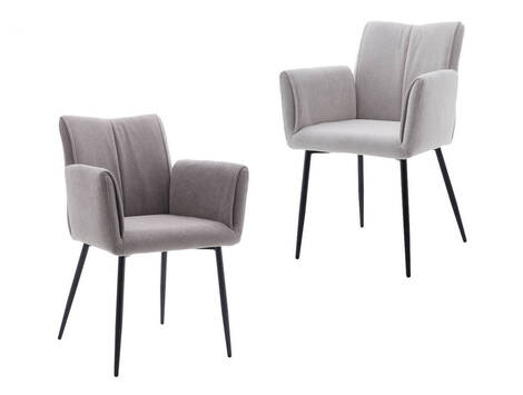 Sillón de comedor Unzué en tela repelente al agua