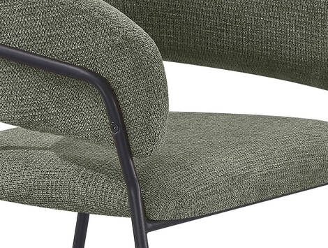 Sillón de comedor Urroz en tela repelente al agua