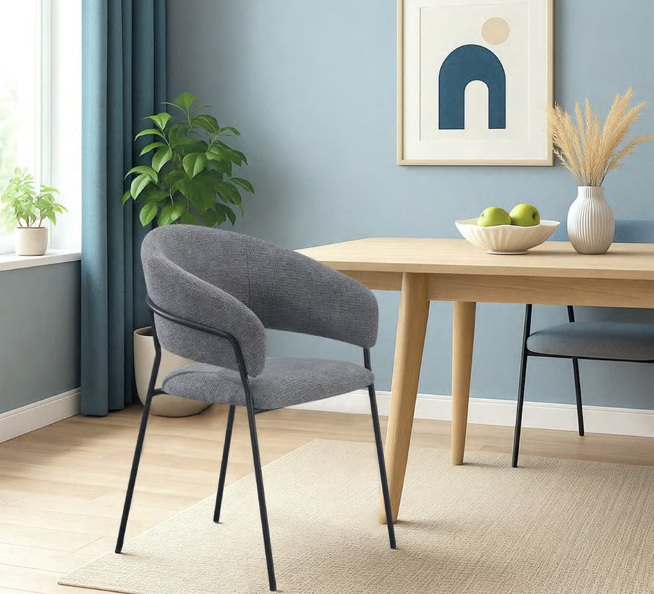 Sillón de comedor Urroz en tela repelente al agua
