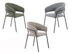 Sillón de comedor Urroz en tela repelente al agua
