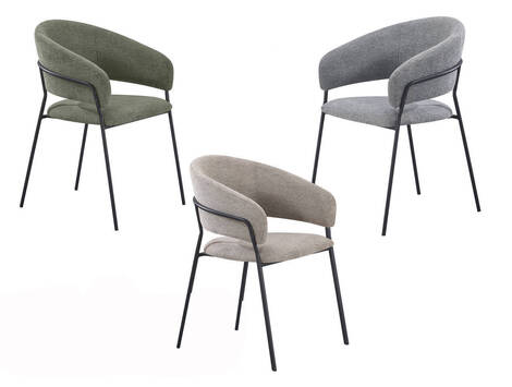 Sillón de comedor Urroz en tela repelente al agua