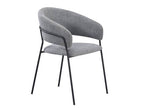 Sillón de comedor Urroz en tela repelente al agua - Gris