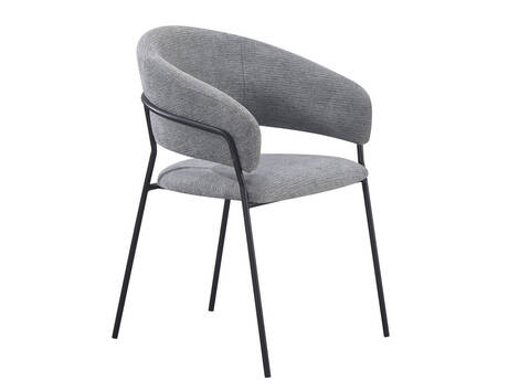 Sillón de comedor Urroz en tela repelente al agua - Gris