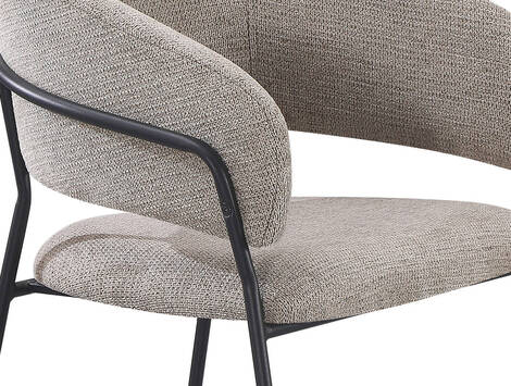 Sillón de comedor Urroz en tela repelente al agua