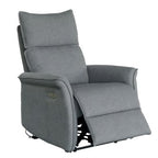 Sillón relax eléctrico Riezu con puerto USB, tela fácil limpieza