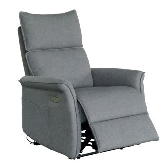 Sillón relax eléctrico Riezu con puerto USB, tela fácil limpieza