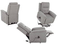 Sillón relax levantapersonas Goñi de 3 motores, tela fácil limpieza - Gris