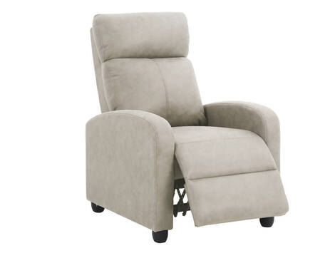 Sillón relax Lantz manual sin palanca, asiento de muelle ensacado - Beige
