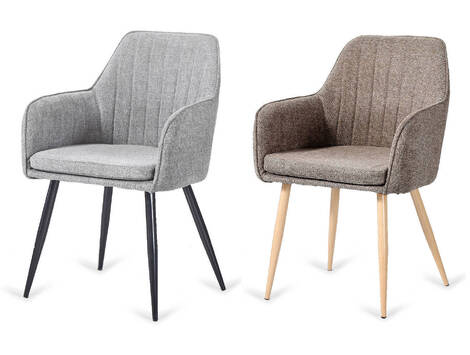 Sillón de comedor Biurrun con costuras verticales en el respaldo