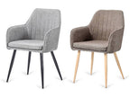 Sillón de comedor Biurrun con costuras verticales en el respaldo