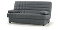 Sofá cama Lezáun con bisagra automática, arcón y edredón - Gris